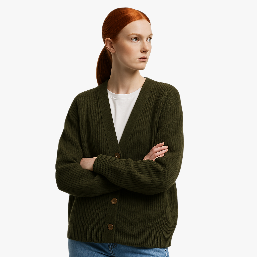 Warm Knitted Women's Cardigan for Cool Days