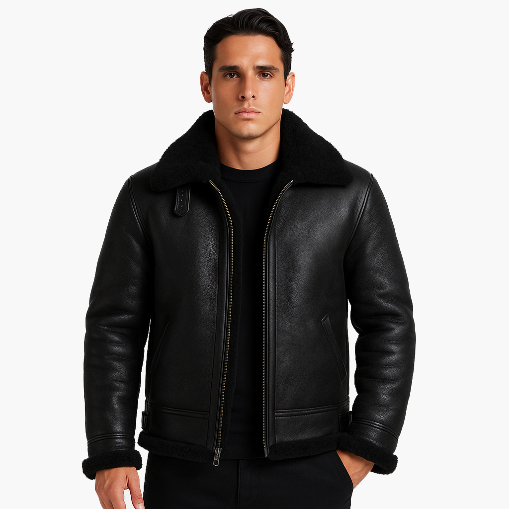 Stylish Bomber Jacket with Warm Lining