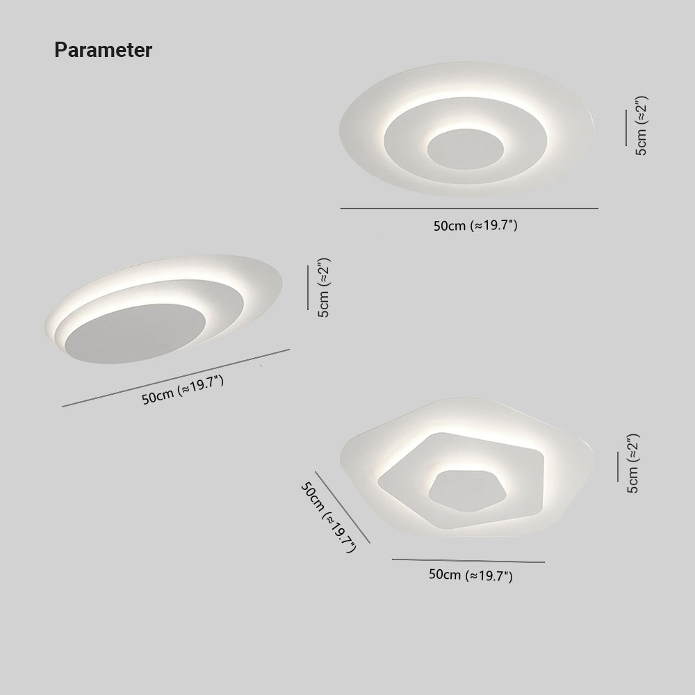 Dimmable Round LED Ceiling Light Soft Adjustable Lighting for Home Spaces