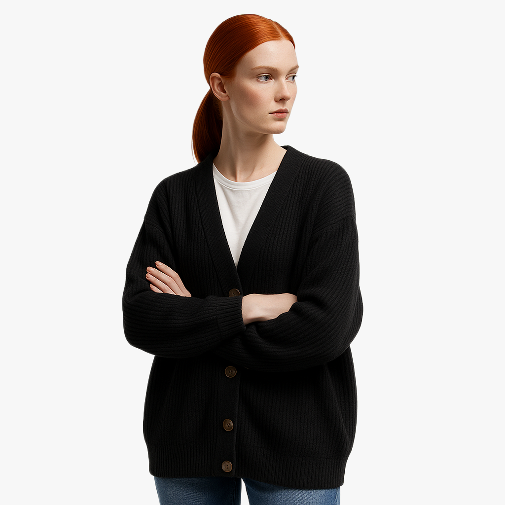 Warm Knitted Women's Cardigan for Cool Days