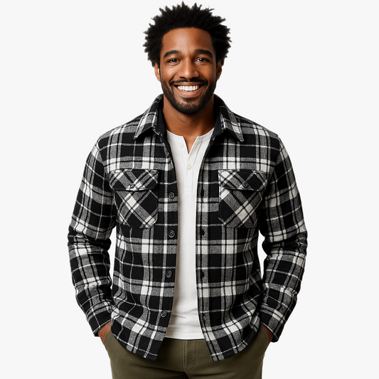 Classic Warm Long Sleeve Shirt Jacket