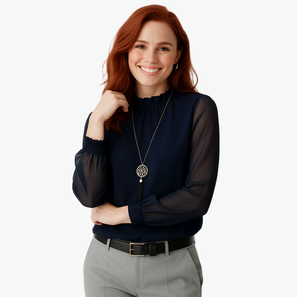 Chic Women's Sheer Blouse for Versatile Styling