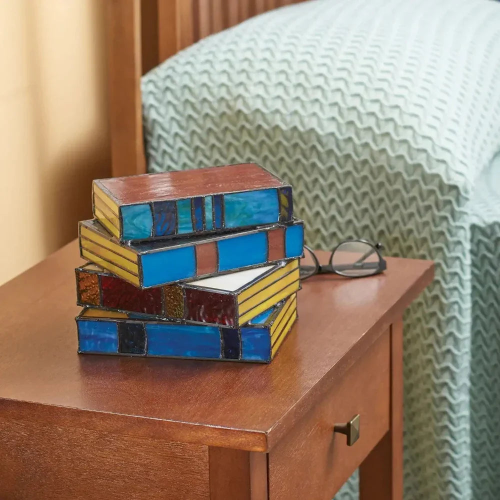 Stacked Book LED Table Lamp Soft Decorative Light for Living Spaces