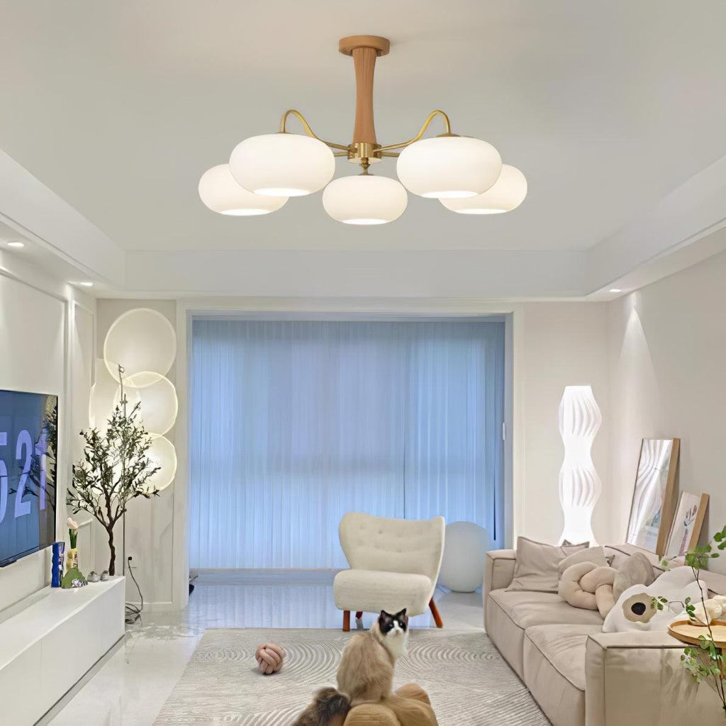 Retro Ceiling Chandelier Mid-Century Style Multi-Light Design