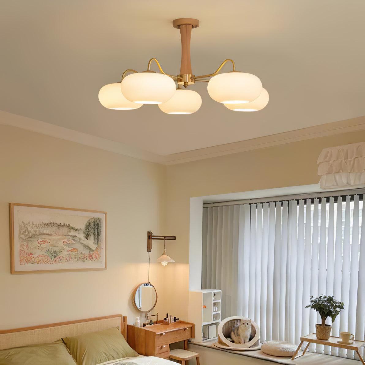 Retro Ceiling Chandelier Mid-Century Style Multi-Light Design