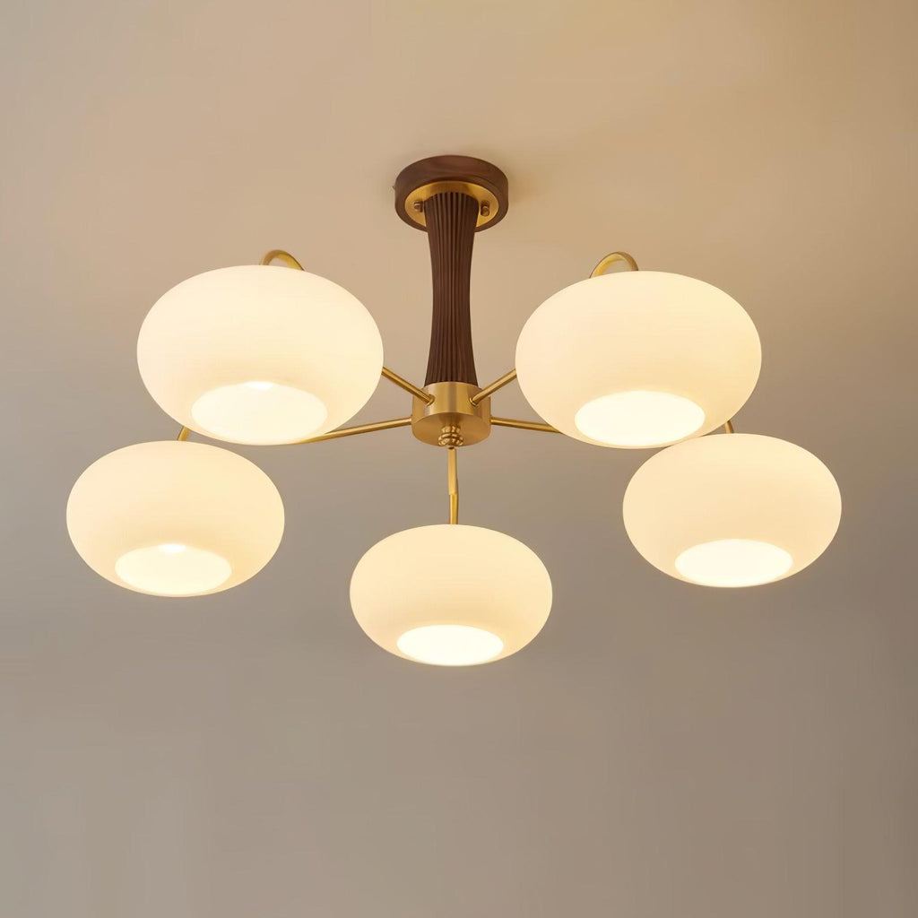 Retro Ceiling Chandelier Mid-Century Style Multi-Light Design