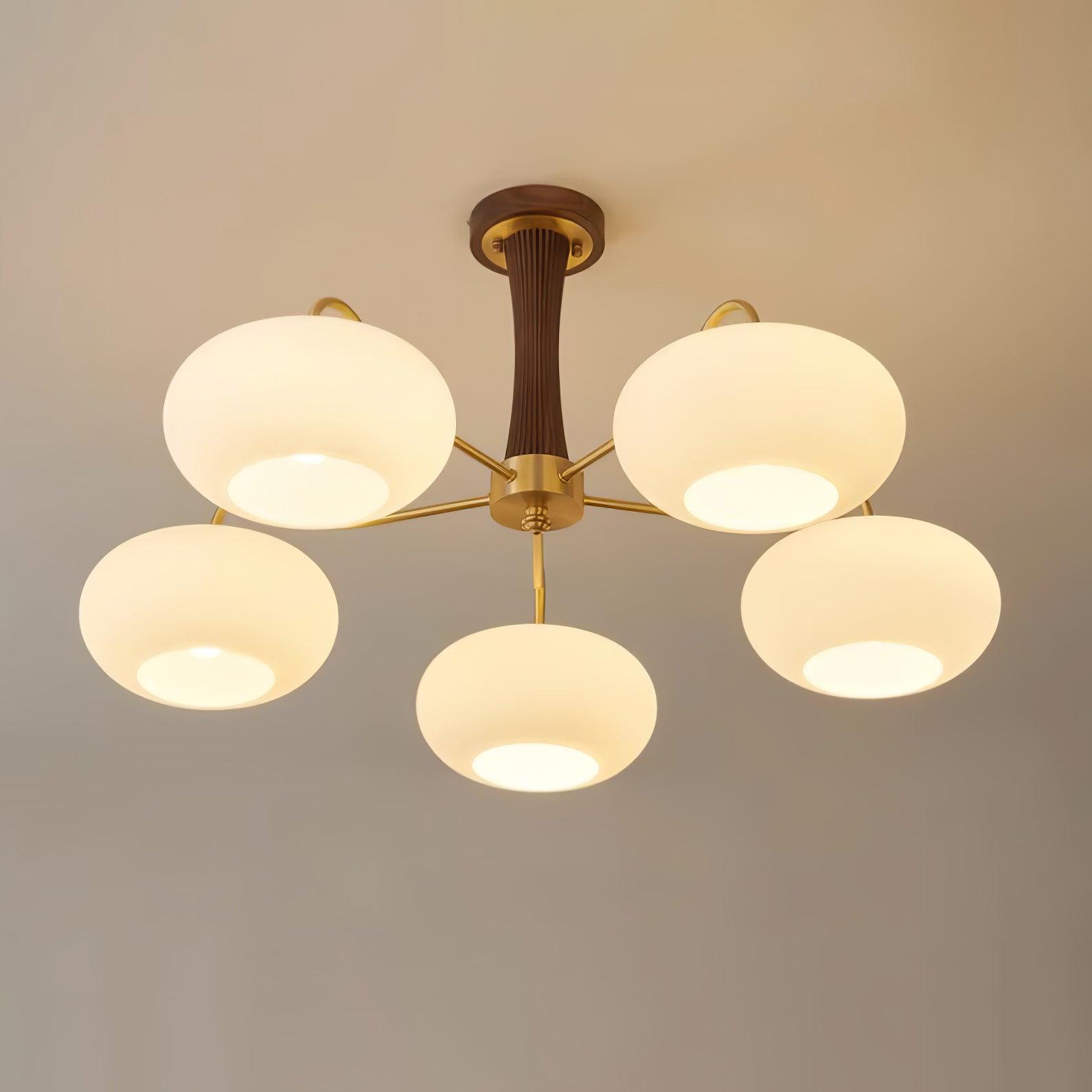 Retro Ceiling Chandelier Mid-Century Style Multi-Light Design