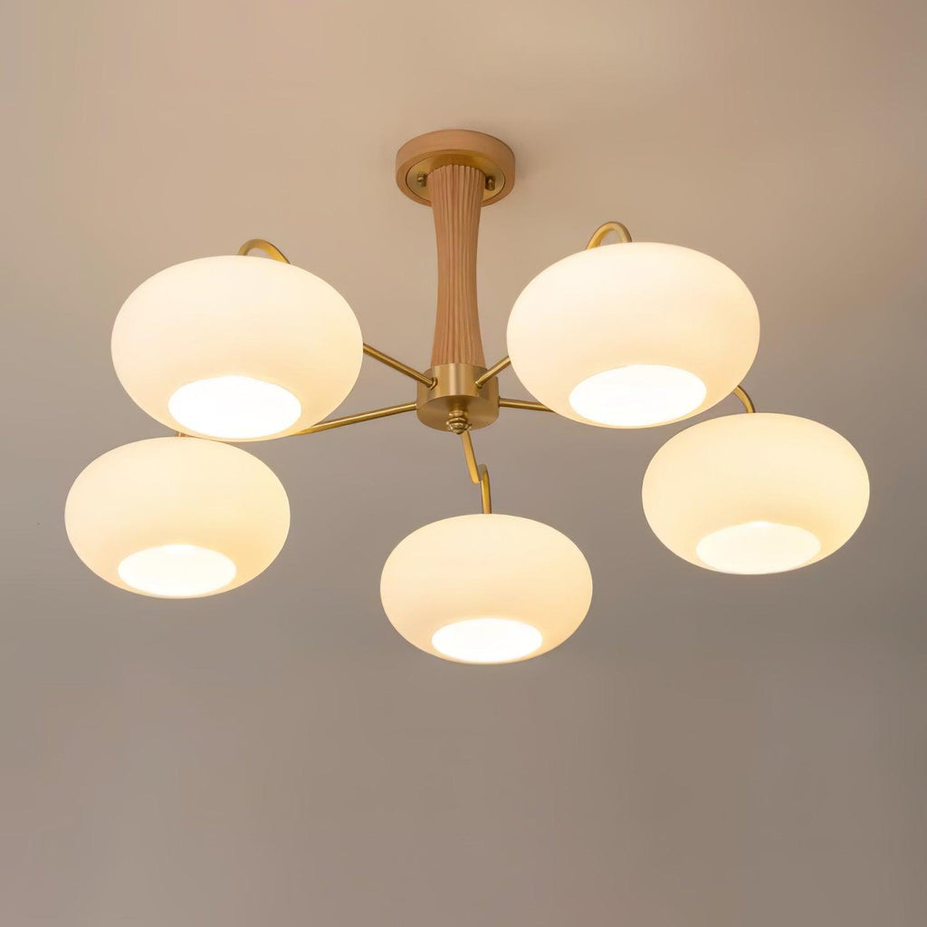 Retro Ceiling Chandelier Mid-Century Style Multi-Light Design