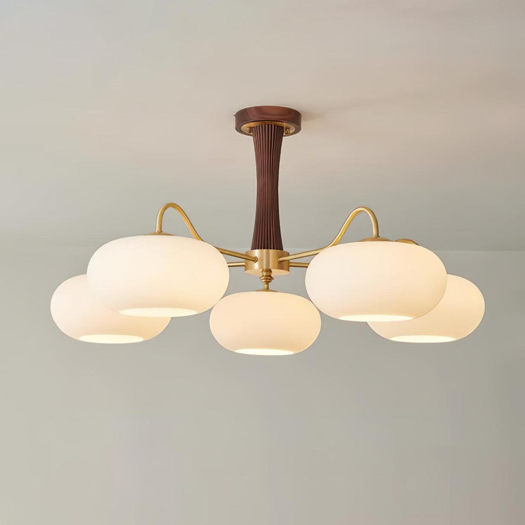 Retro Ceiling Chandelier Mid-Century Style Multi-Light Design