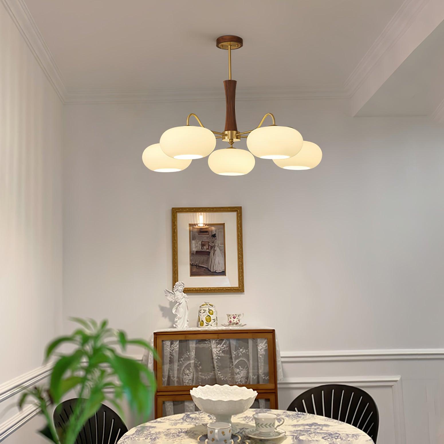 Retro Ceiling Chandelier Mid-Century Style Multi-Light Design