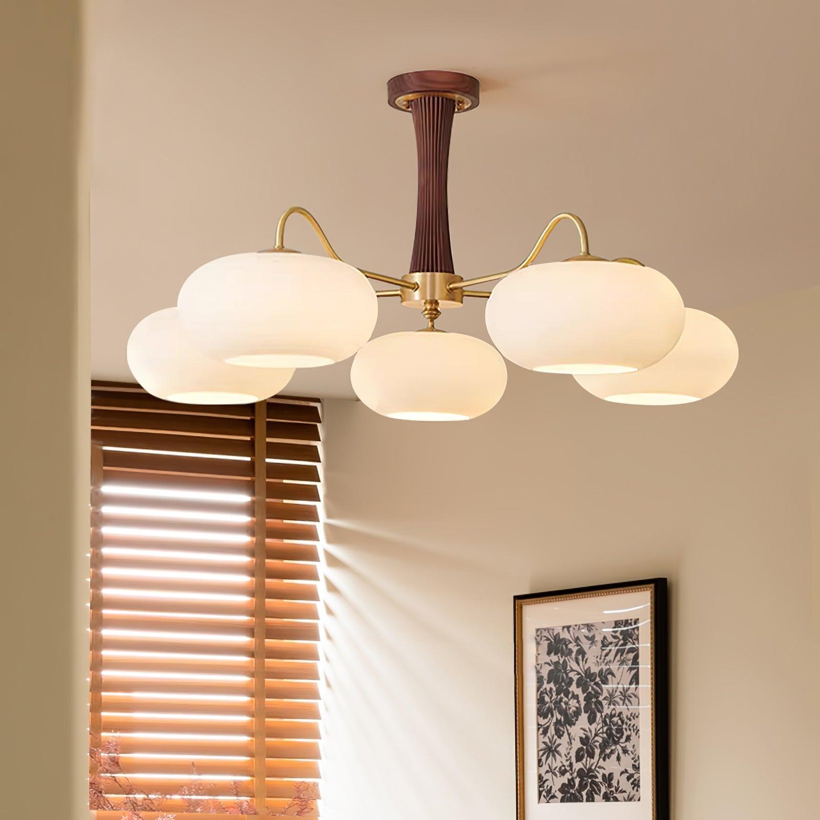 Retro Ceiling Chandelier Mid-Century Style Multi-Light Design