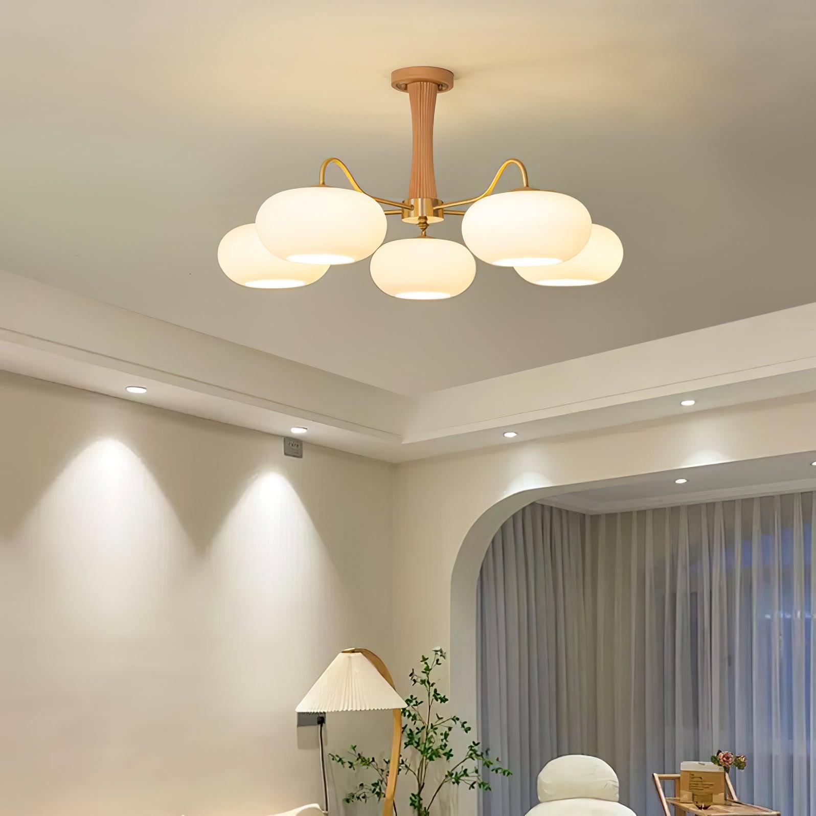 Retro Ceiling Chandelier Mid-Century Style Multi-Light Design
