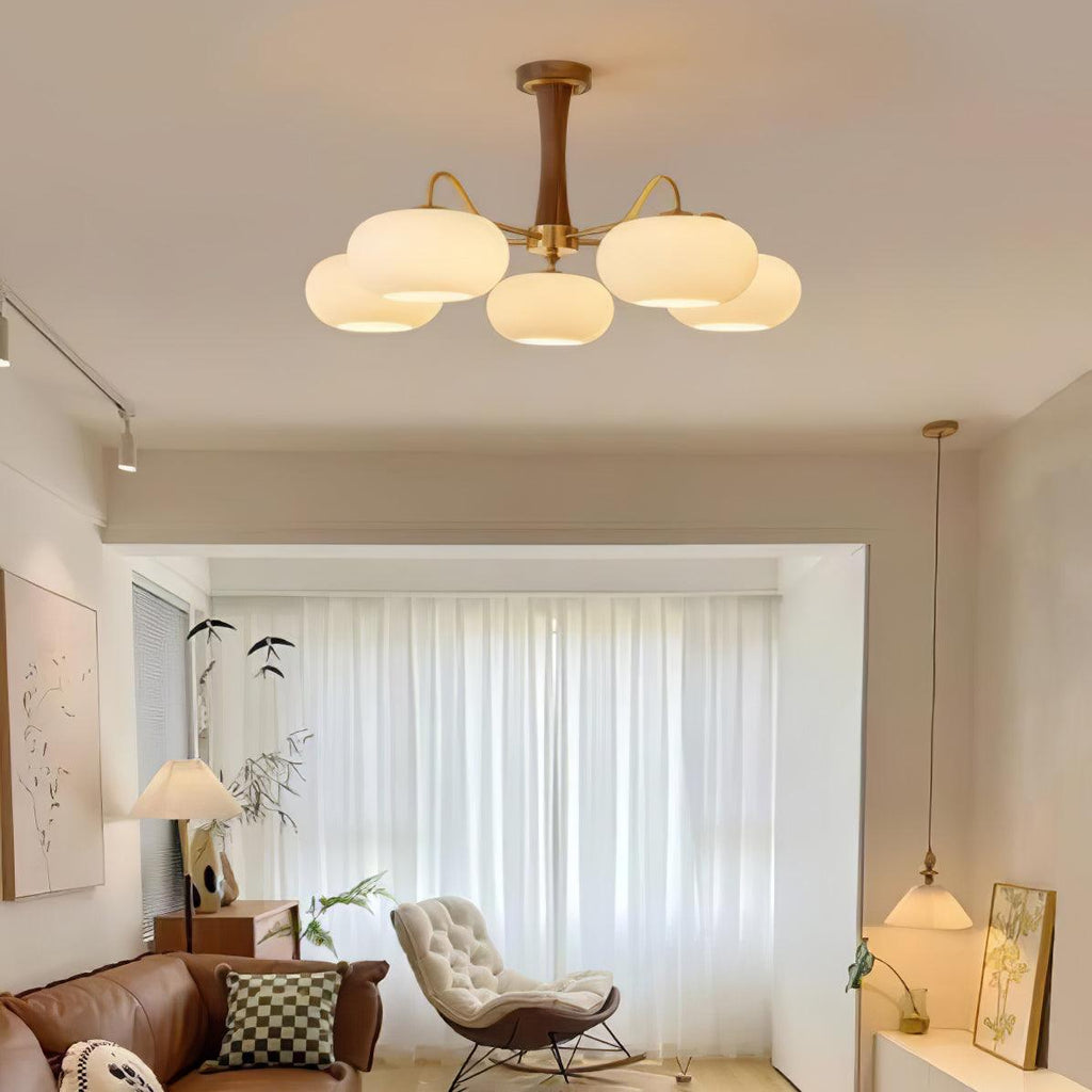 Retro Ceiling Chandelier Mid-Century Style Multi-Light Design