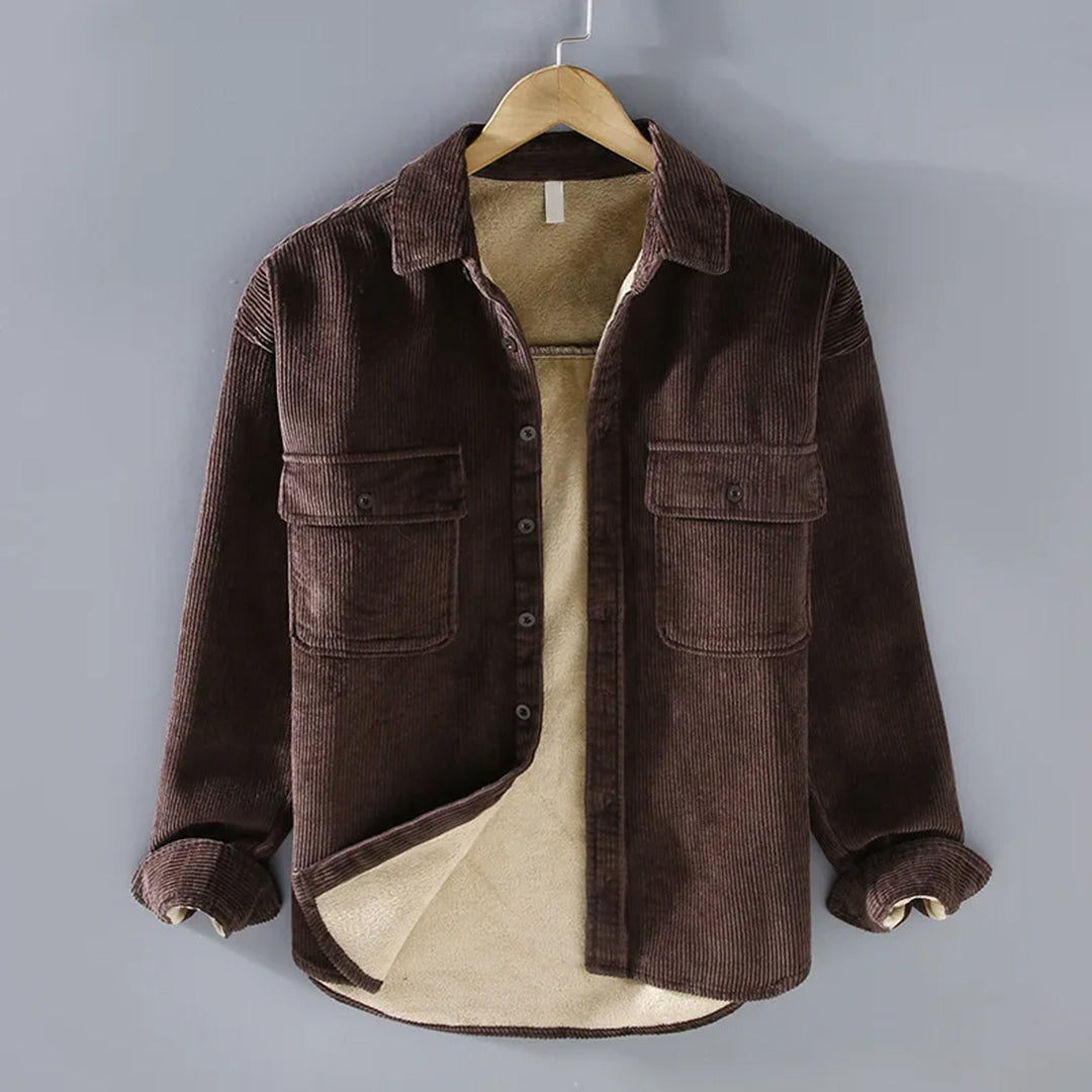 Men’s Casual Corduroy-Style Jacket Winter Comfort Layer