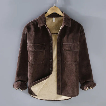 Men’s Casual Corduroy-Style Jacket Winter Comfort Layer