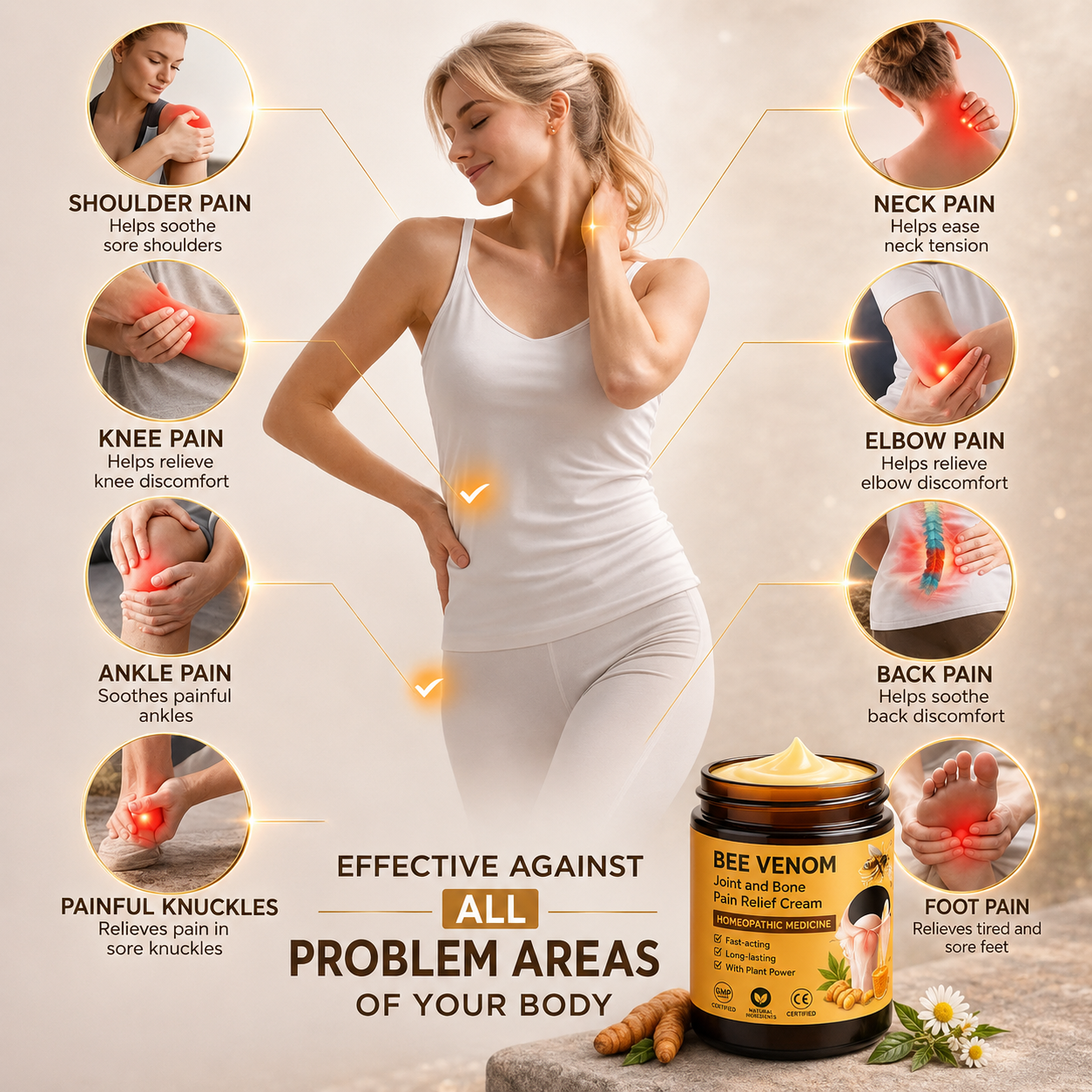 Crema Hidratante Diaria con Veneno de Abeja para Rostro y Cuerpo – Paquete de 2