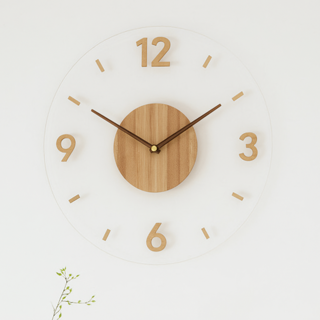 Modern Minimalist Wall Clock Silent Nordic Round Design
