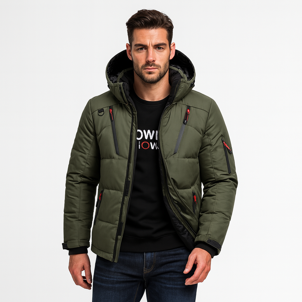 Men’s Warm Winter Parka Waterproof Windproof Thick Padded Outdoor Jacket