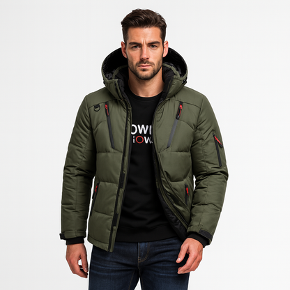 Men’s Warm Winter Parka Waterproof Windproof Thick Padded Outdoor Jacket