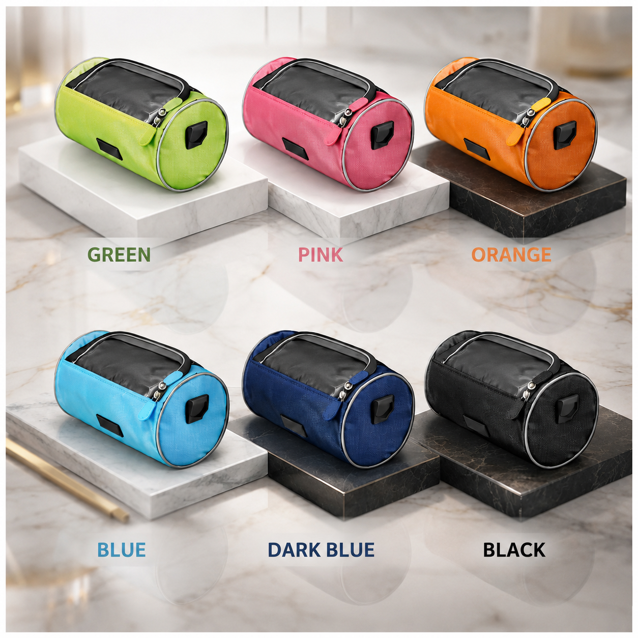Sac de rangement pour guidon de vélo avec compartiment pour téléphone à écran tactile