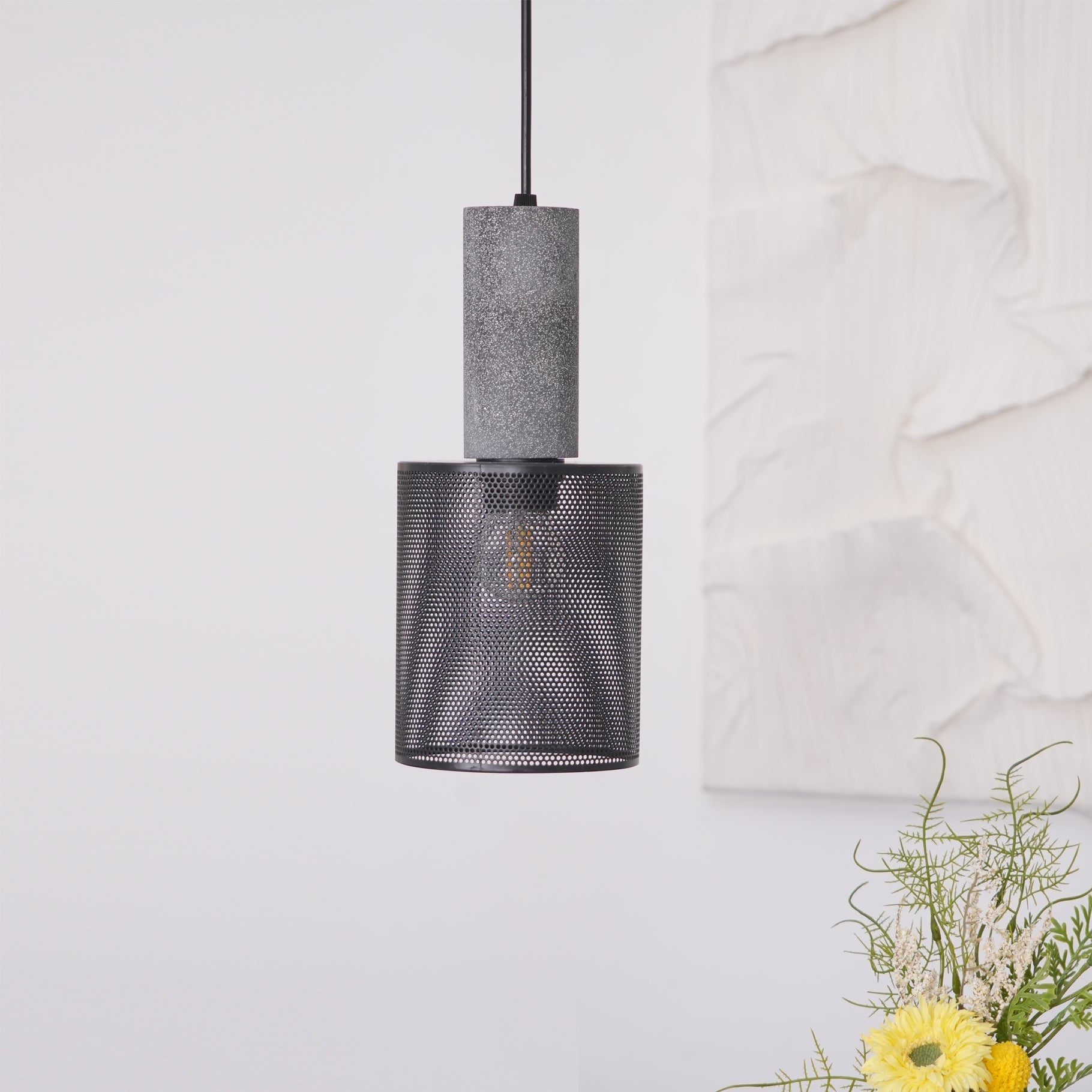 Minimalist Industrial Cylindrical Design Pendant Light