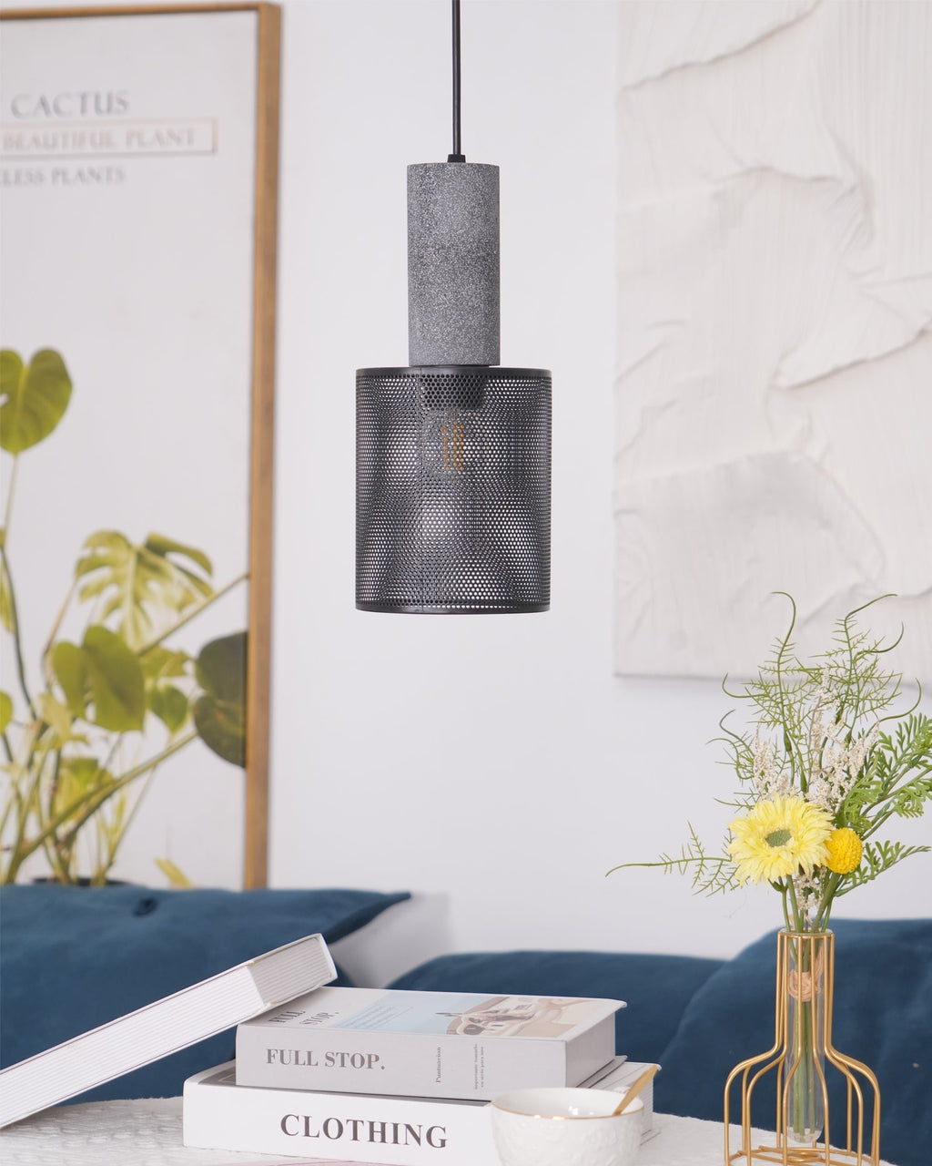 Minimalist Industrial Cylindrical Design Pendant Light