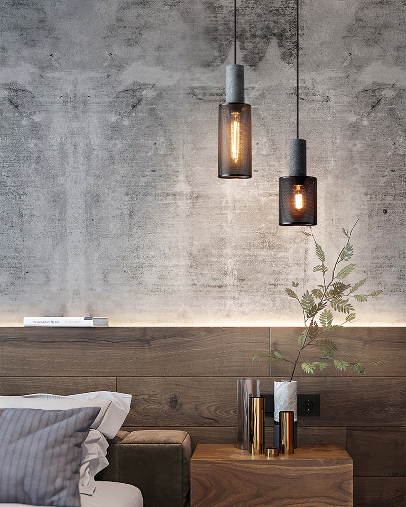 Minimalist Industrial Cylindrical Design Pendant Light