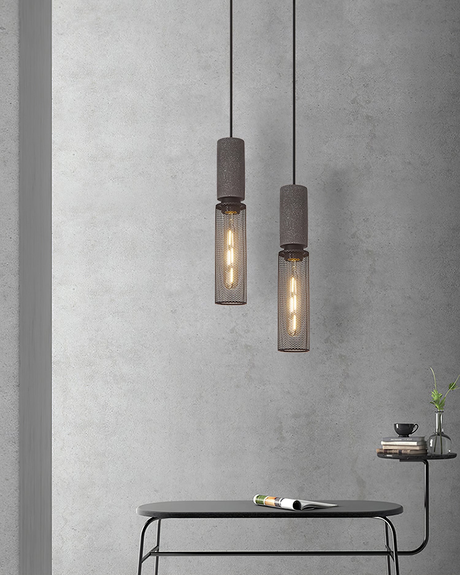 Minimalist Industrial Cylindrical Design Pendant Light