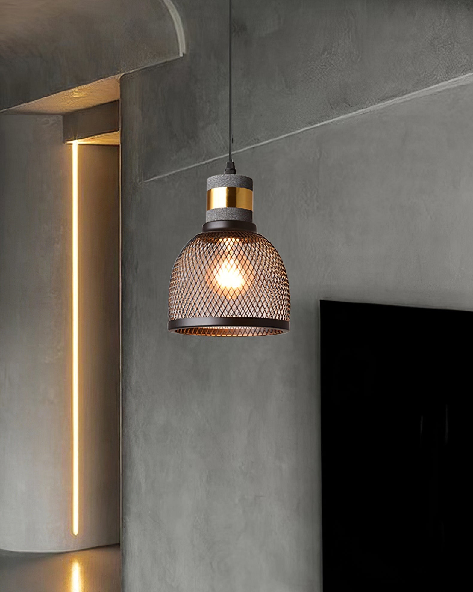 Minimalist Industrial Cylindrical Design Pendant Light