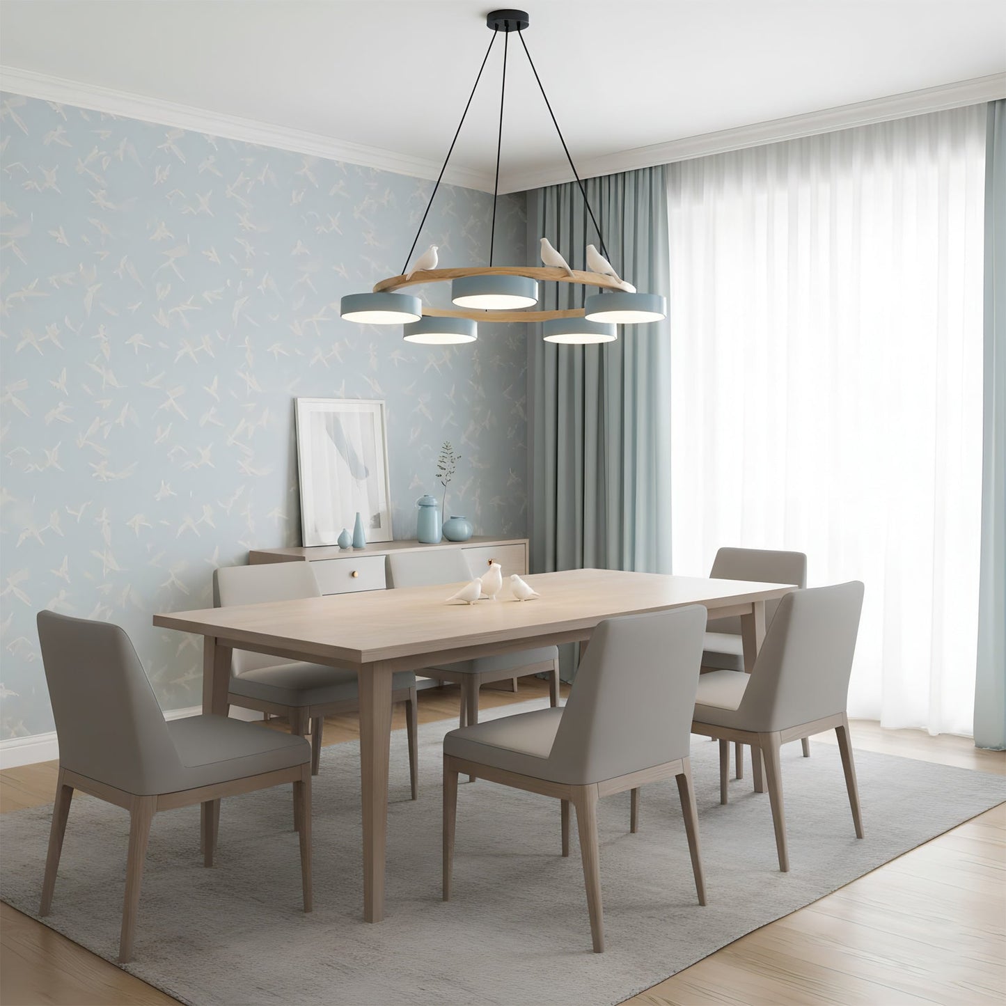 Velora Bird Round Chandelier