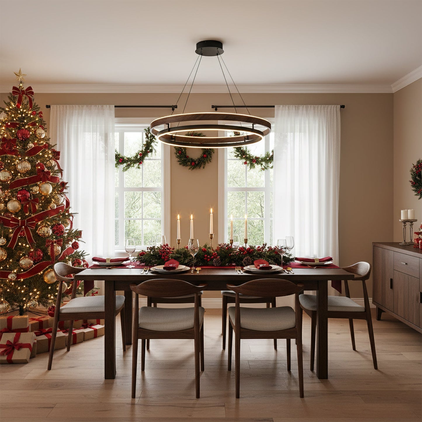 Aureon Halo Pendant Chandelier