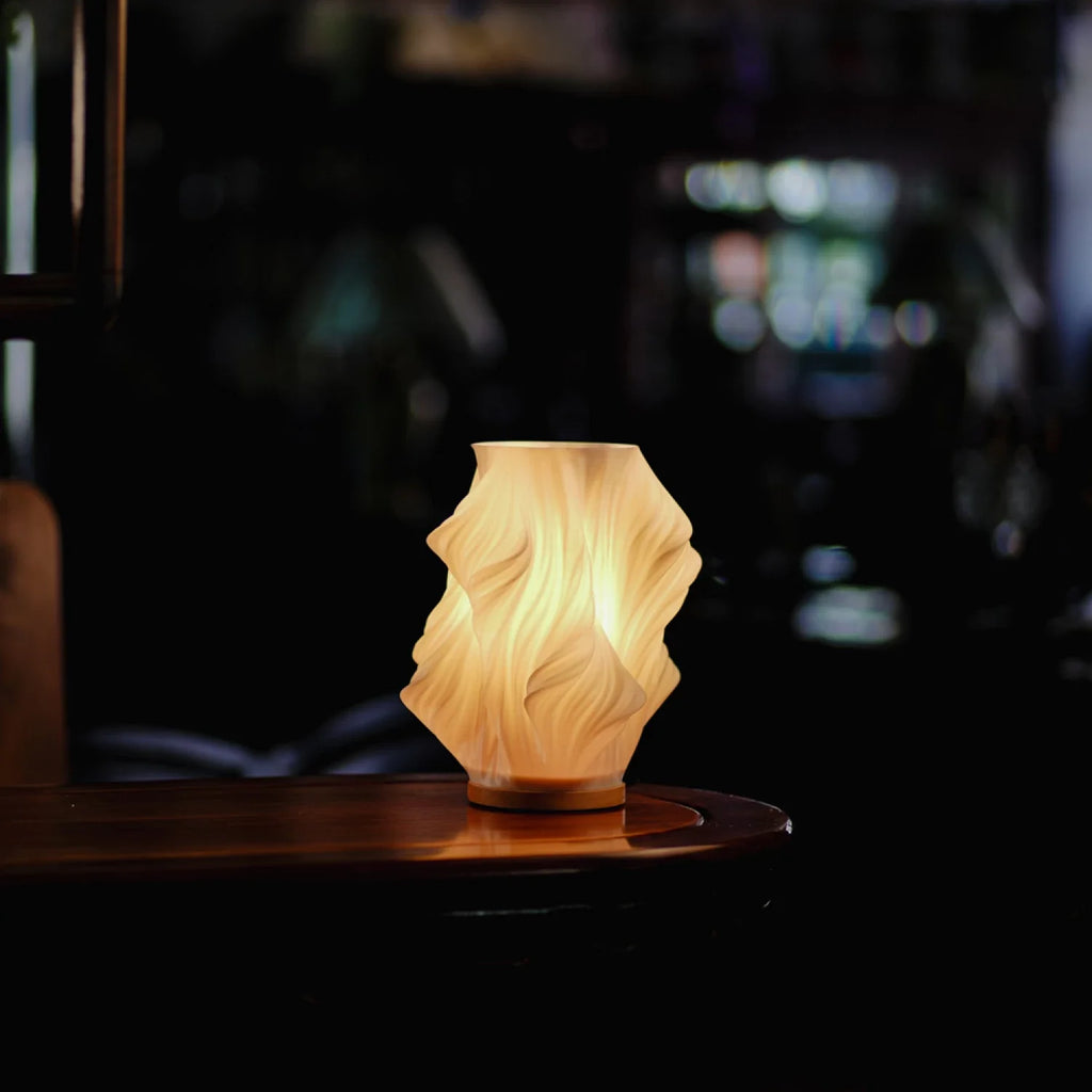 Contemporary Accent Lamp Stylish Wave Design with Adjustable Glow