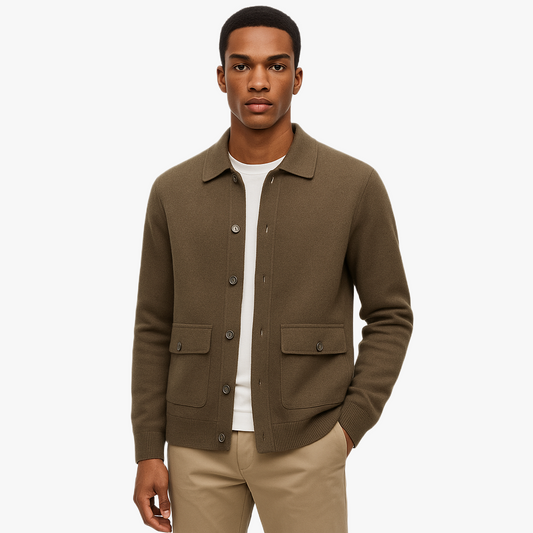 Winter Warmth Men's Knitted Cardigan
