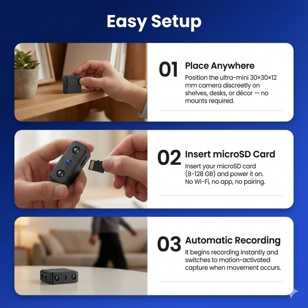 Mini HD Security Camera with Wi‑Fi