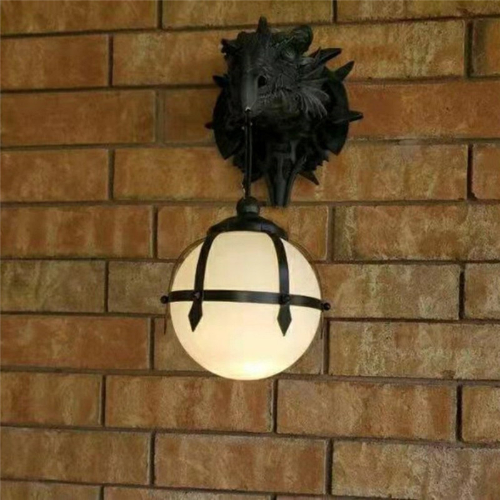Dragon Head Wall Light Fantasy Wall Mounted Accent Lighting