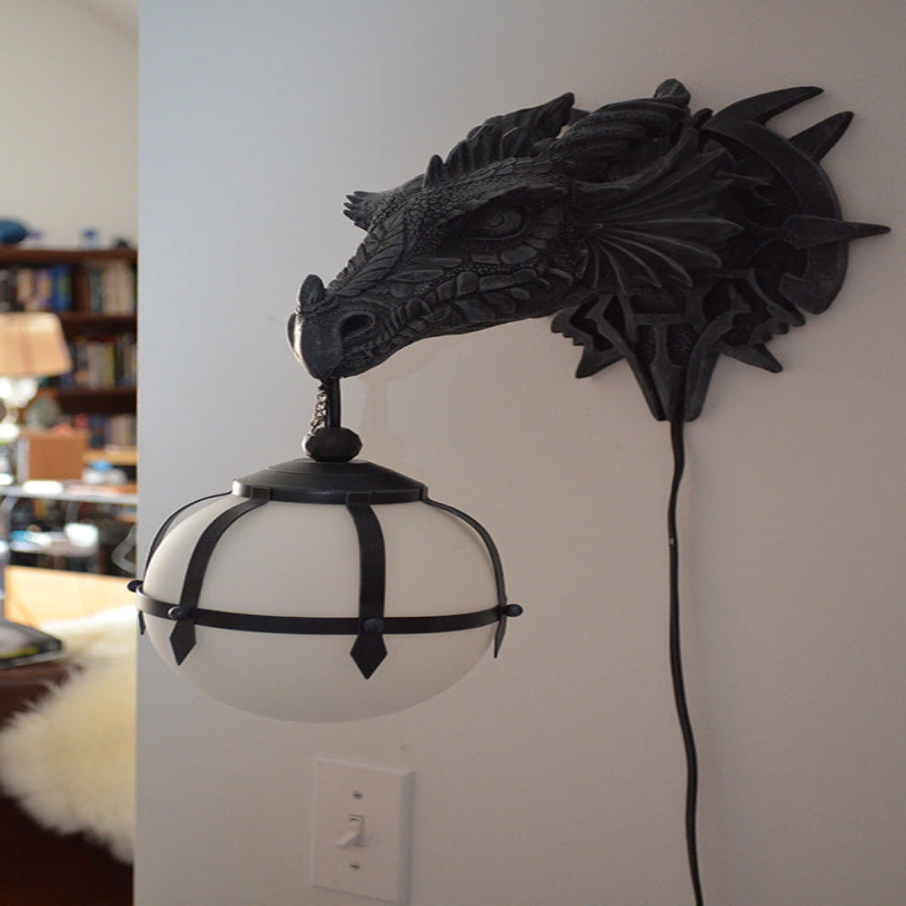 Dragon Head Wall Light Fantasy Wall Mounted Accent Lighting