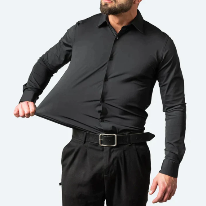 Men’s Flexible Tailored Stretch Shirt for All-Day Ease