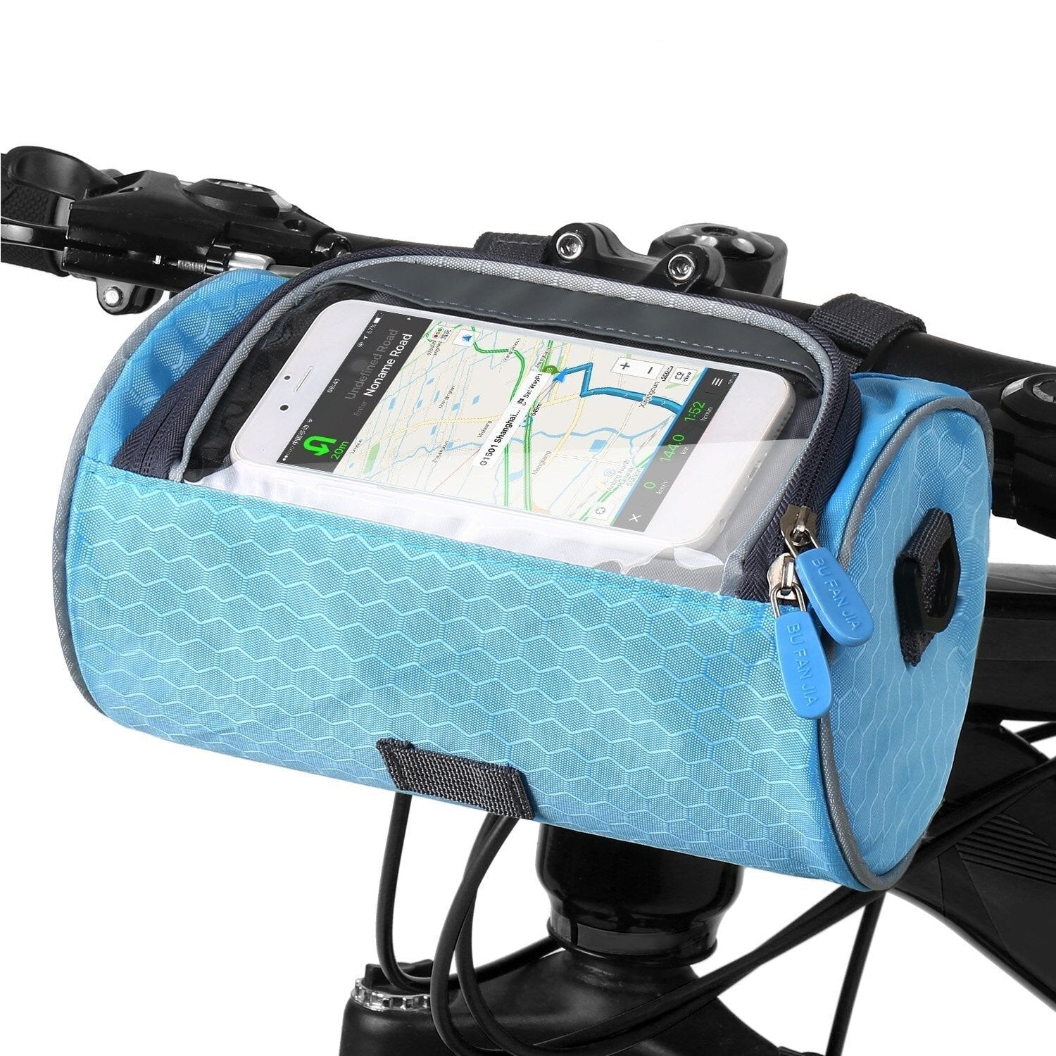 Cycling Storage Bag with Clear Phone Access and Secure Fit