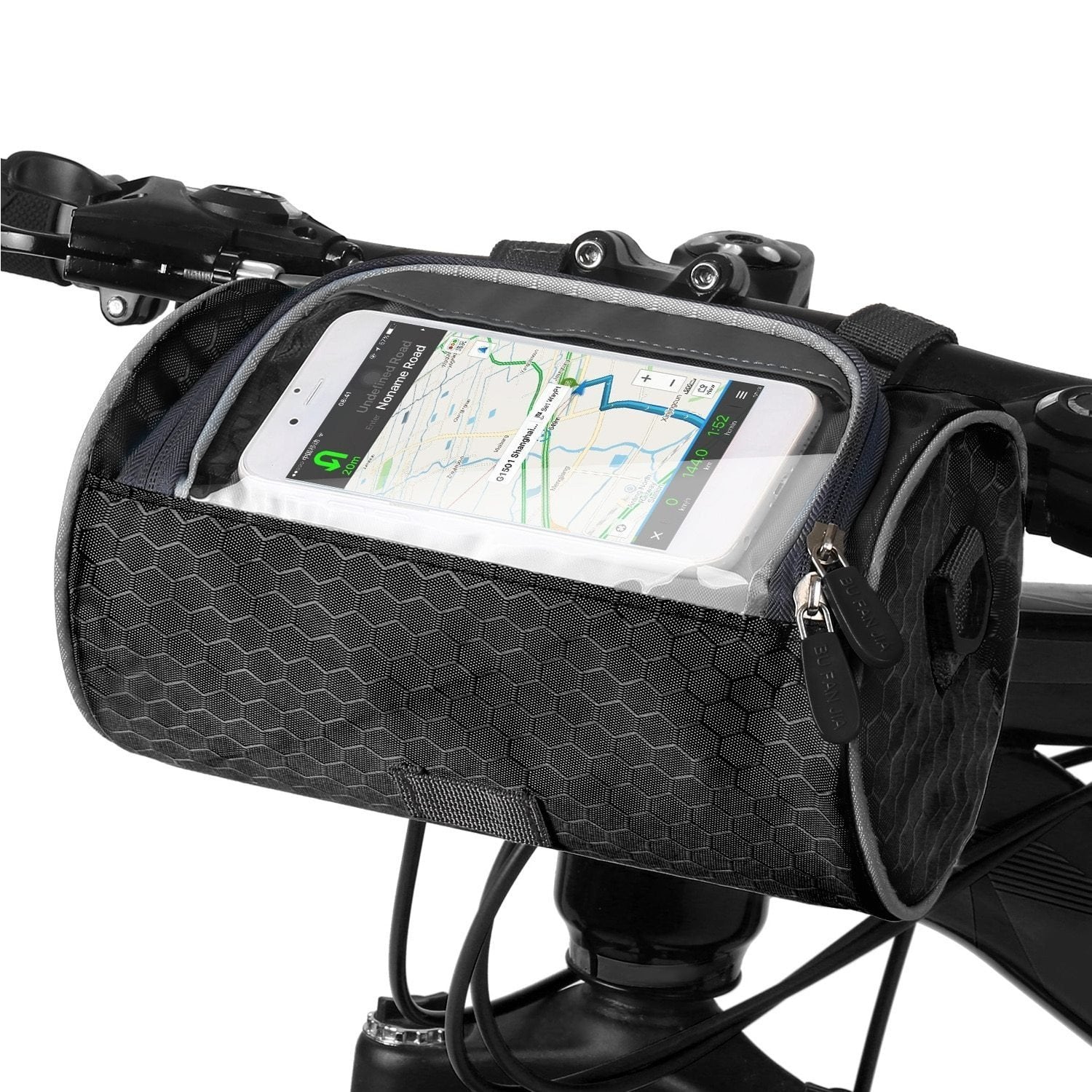 Cycling Storage Bag with Clear Phone Access and Secure Fit