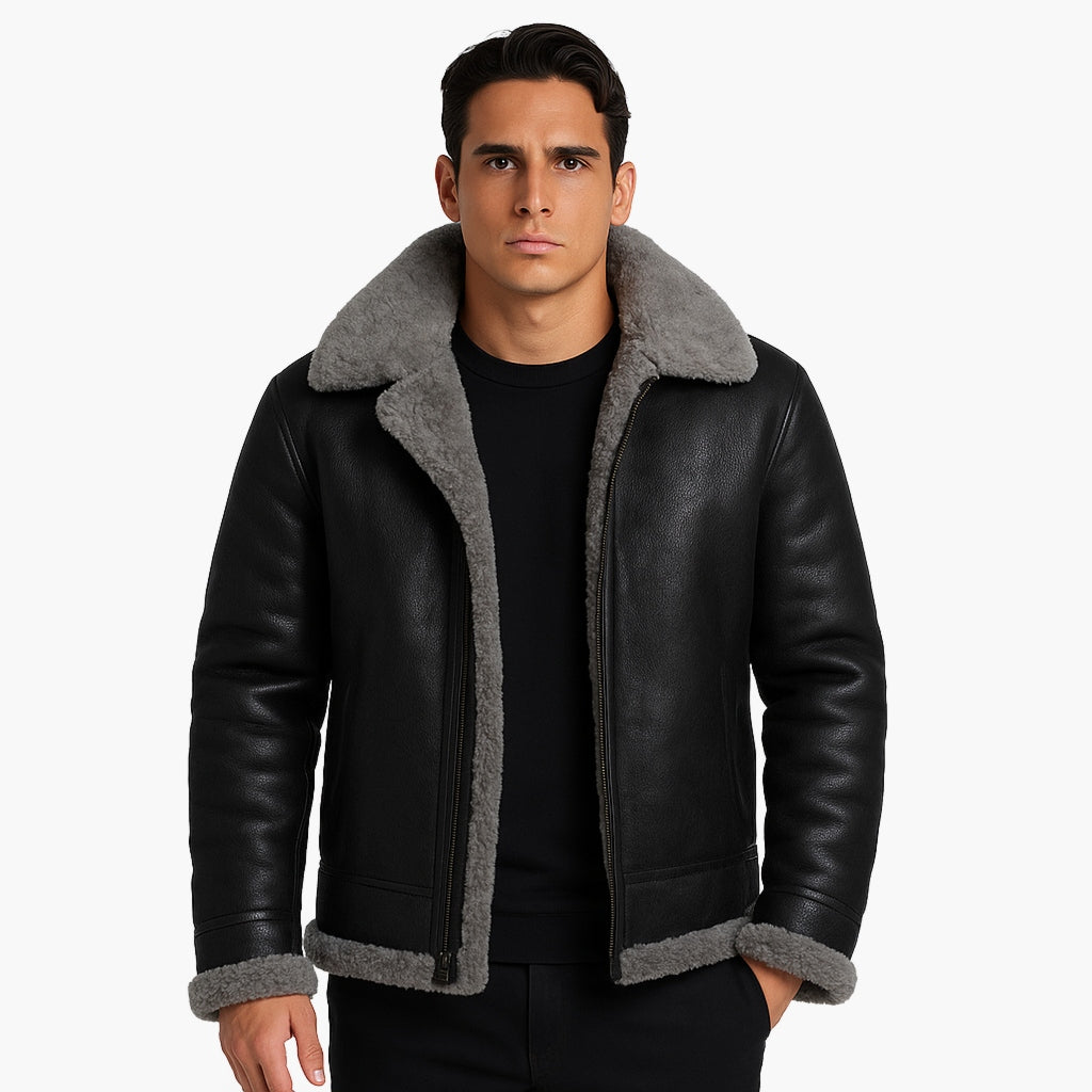 Stylish Bomber Jacket with Warm Lining