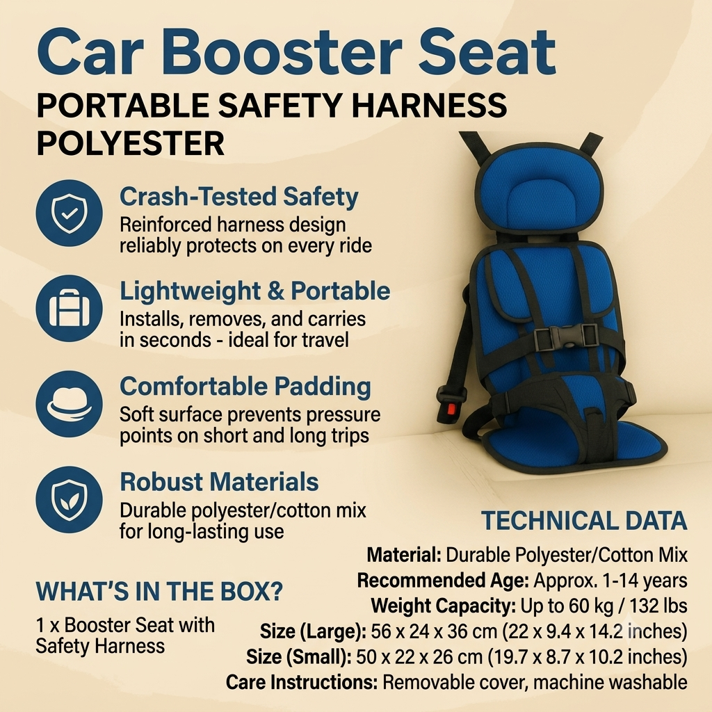 Siège rehausseur de voyage pour enfants avec ceinture de sécurité portable pour trajets en voiture