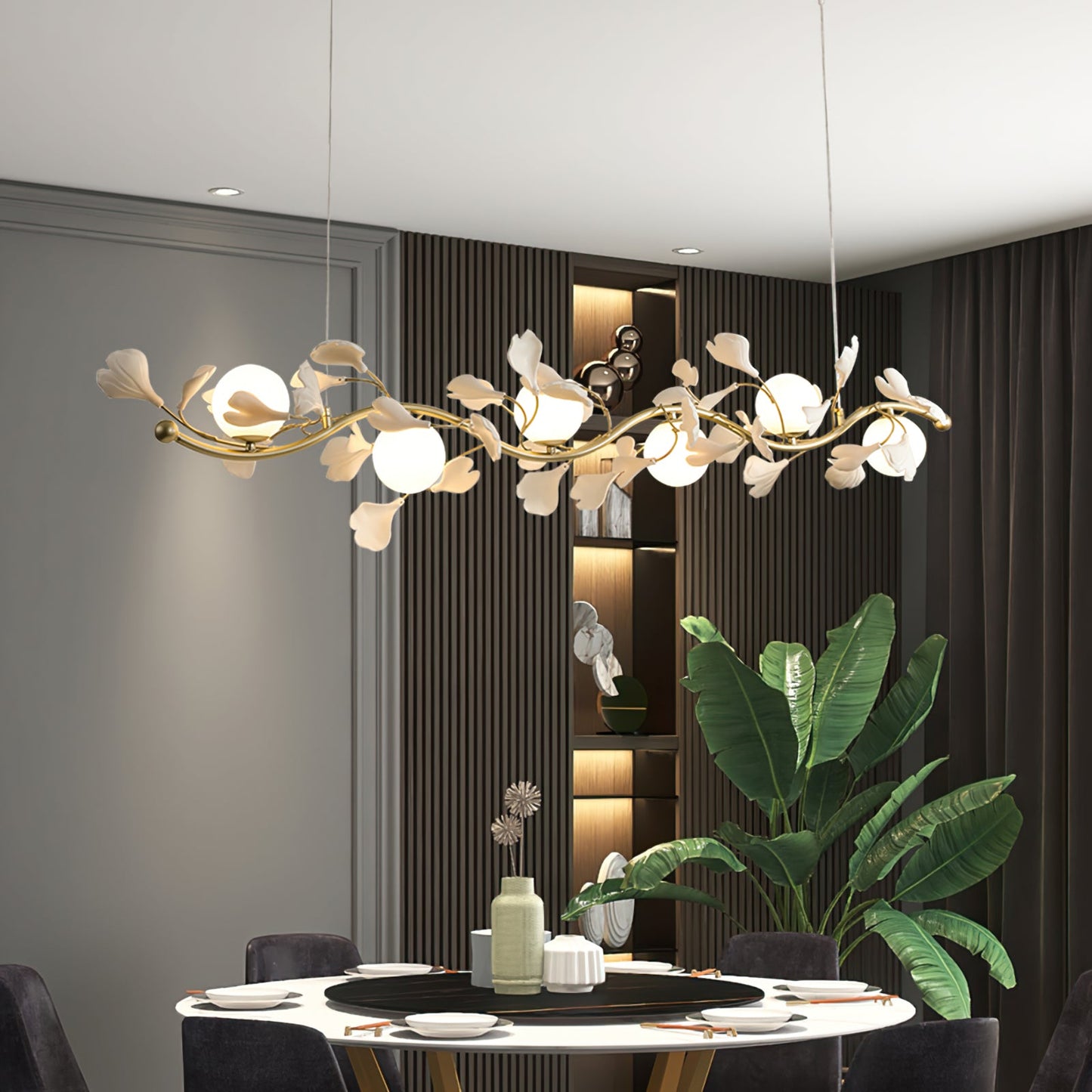 Lunaris Gingko Chandelier