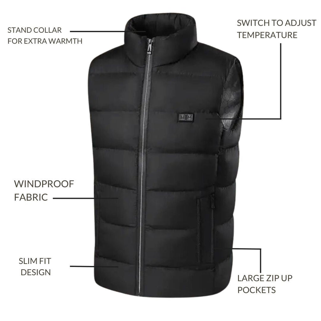 Rechargeable Heated Gilet Adjustable Unisex Body Warmer