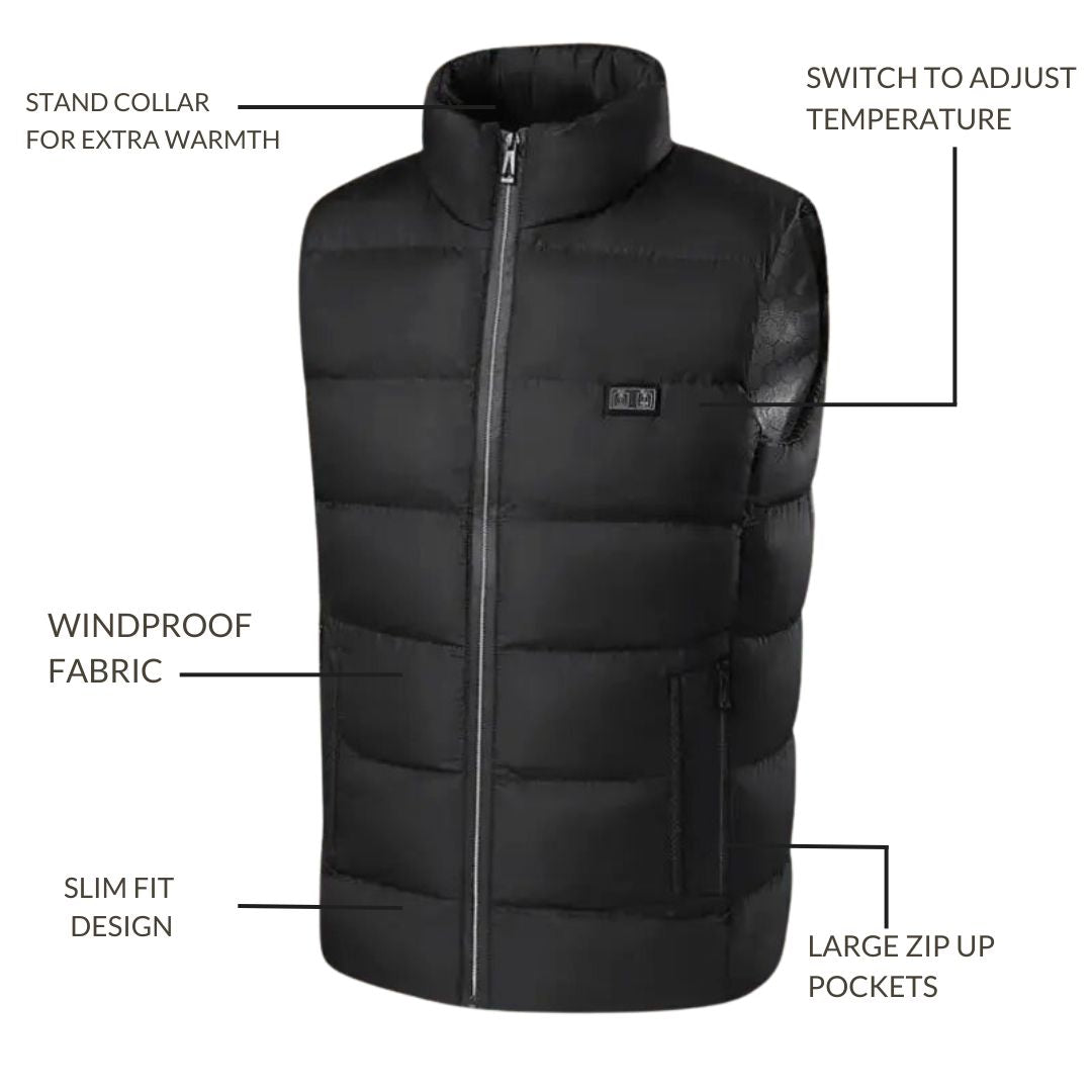 Rechargeable Heated Gilet Adjustable Unisex Body Warmer