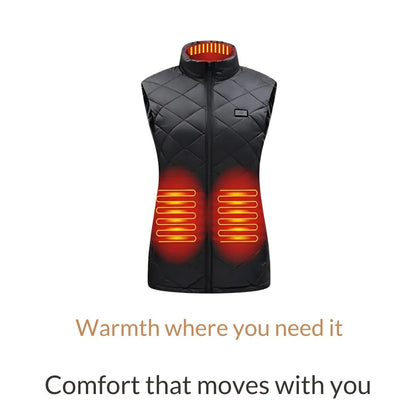 Women’s Heated Gilet Lightweight Electric Vest with Adjustable Heat Levels