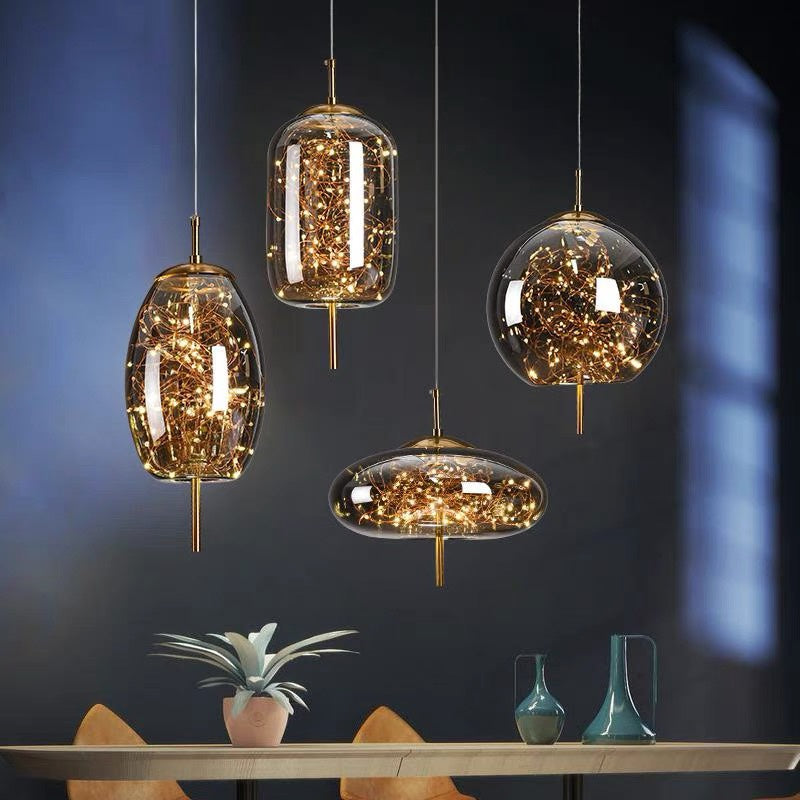 Contemporary Pendant Light LED Hanging Ceiling Fixture