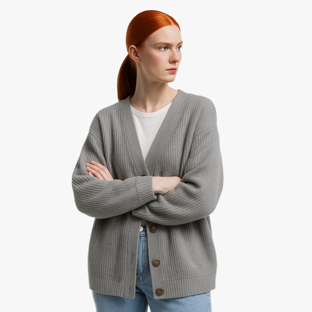 Warm Knitted Women's Cardigan for Cool Days