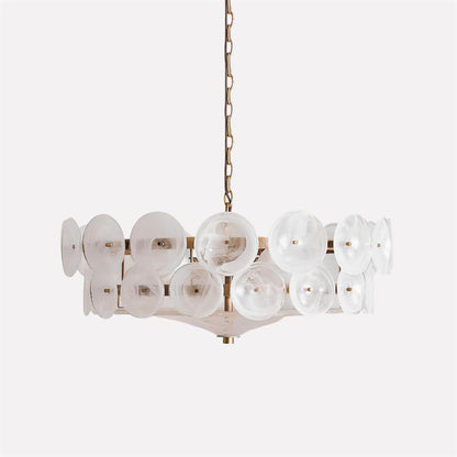 Amber Glass Retro Style Ceiling Chandelier Mid-Century Home Lighting