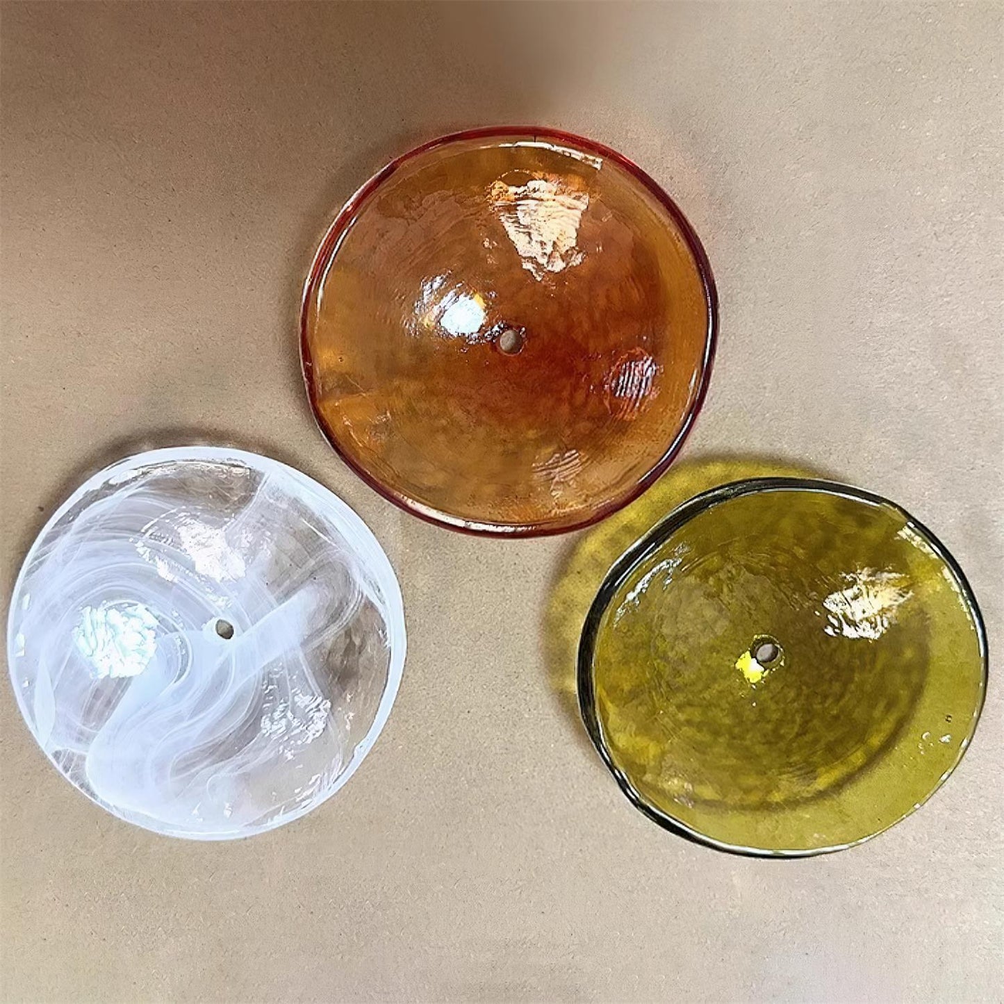 Amber Glass Retro Style Ceiling Chandelier Mid-Century Home Lighting