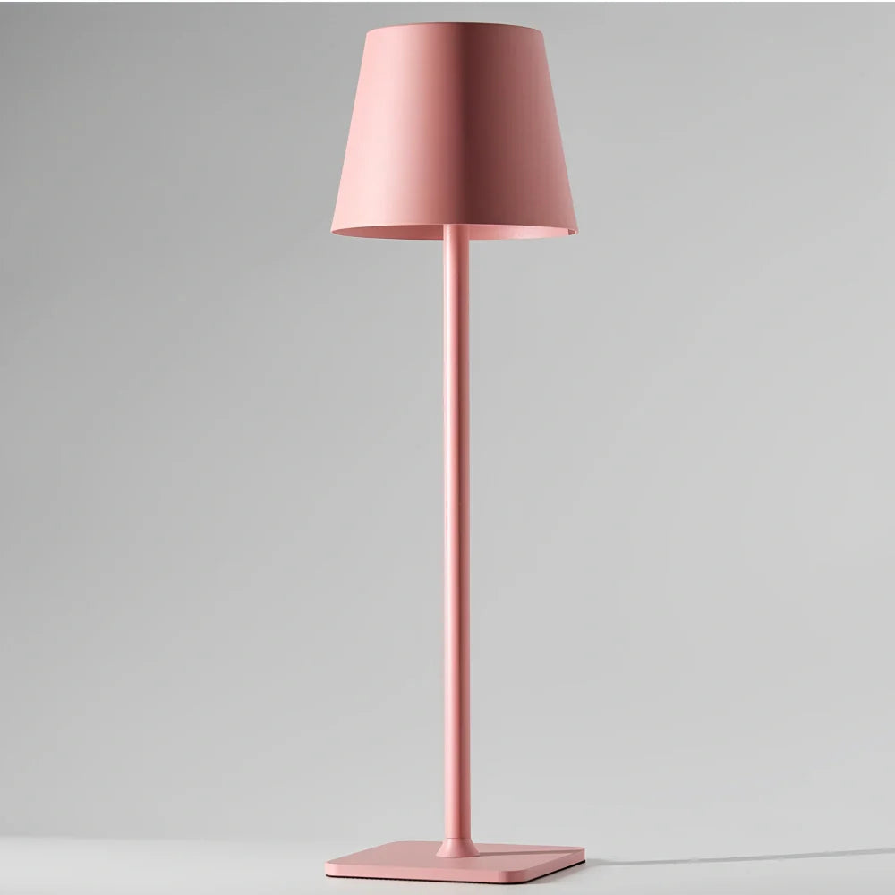 Tall Dimmable Table Lamp Touch‑Control Rechargeable LED Light